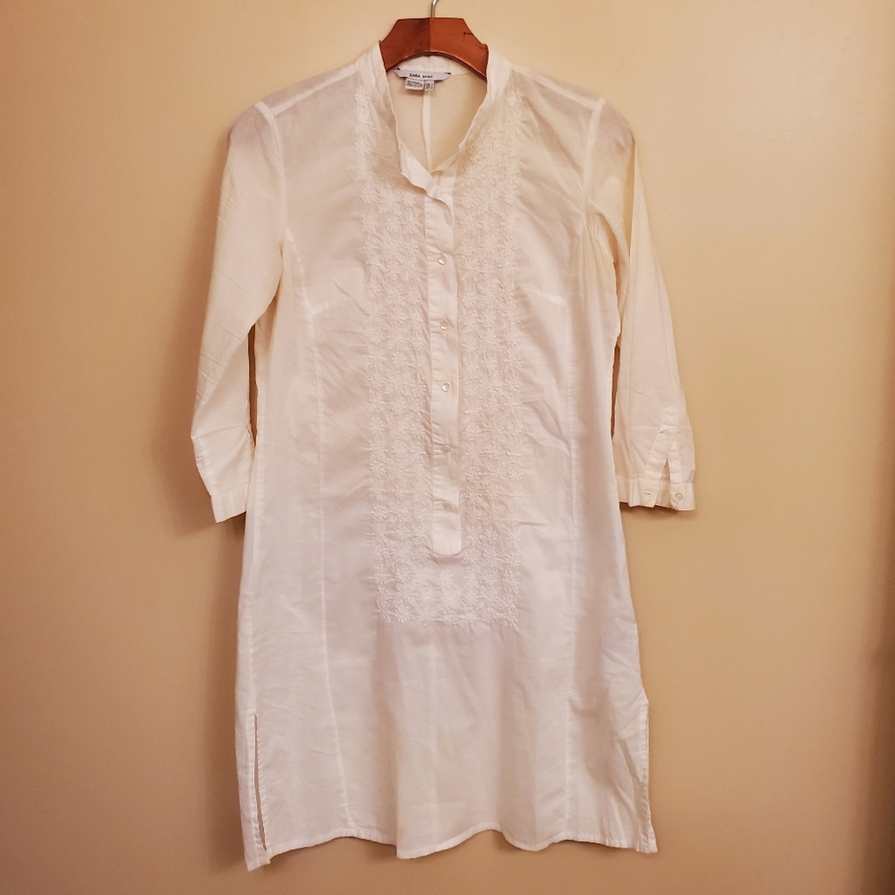 ZARA white tunic SIZE S